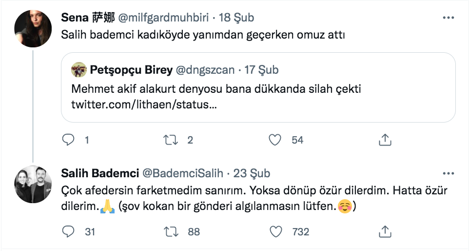 salih bademci nin ozru sosyal medyada alkis aldi